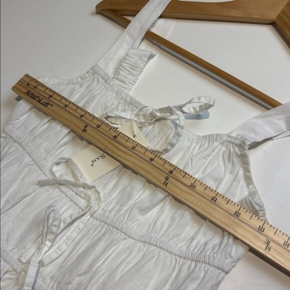 Sim Sam White Boho Tie Camisole Blouse Size Medium NWT - Picture 4 of 6